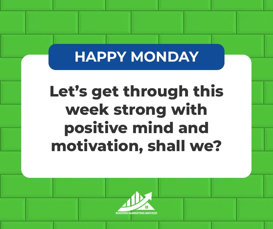 It's Monday, the first day of a new week. Let us help you start your week off strong by focusing on the positive and staying motivated each day. ✨