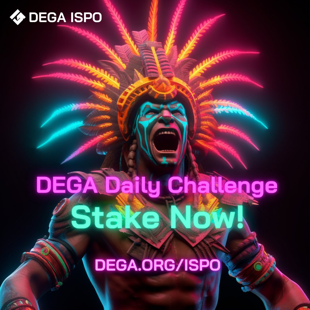 The #DEGA DailyChallenge is back!

Participate today and stand a chance to win 1000 $DEGA Tokens!

Here's how to participate:
1️⃣ Follow us
2️⃣ Like ❤️ &amp; Retweet 🔁 DEGA Grand Challenge Announcement 
(link: x.com/DEGA_org/statu…)
3️⃣ Tag 3 friends

Winner announce in 24 hours.