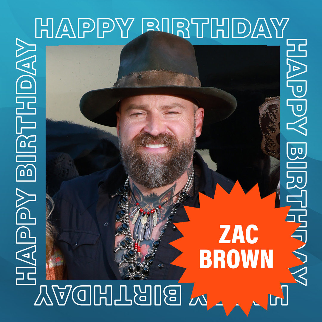 We hope your 'Knee Deep' in all your birthday celebrations today, Zac Brown! 🎈🥳 Leave him some birthday love in the comments below and celebrate here: CMAStream.lnk.to/ZacBrownBand