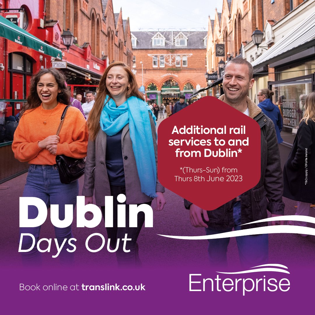 Heading for Dublin? 📢 We just added more services for the summer months 🚅 ☀️ 😊 

ℹ️ bit.ly/3dpONFK

#BetterConnected