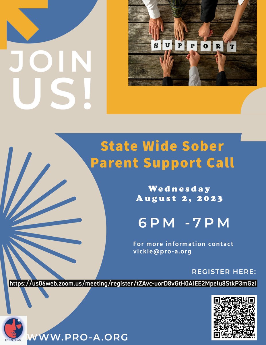 PARecoveryOrg's tweet photo. Are you a parent in recovery? Join the conversation. You are NOT alone!

NEW EVENING TIME!!!!

Register here TODAY:
https://t.co/zPEtjF6sDU https://t.co/aMAryh1j1a