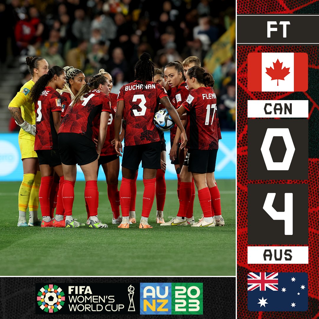 CANWNT's tweet image. Fulltime 🍁

@CANWNT are knocked out of the #FIFAWWC 

#WeCAN
