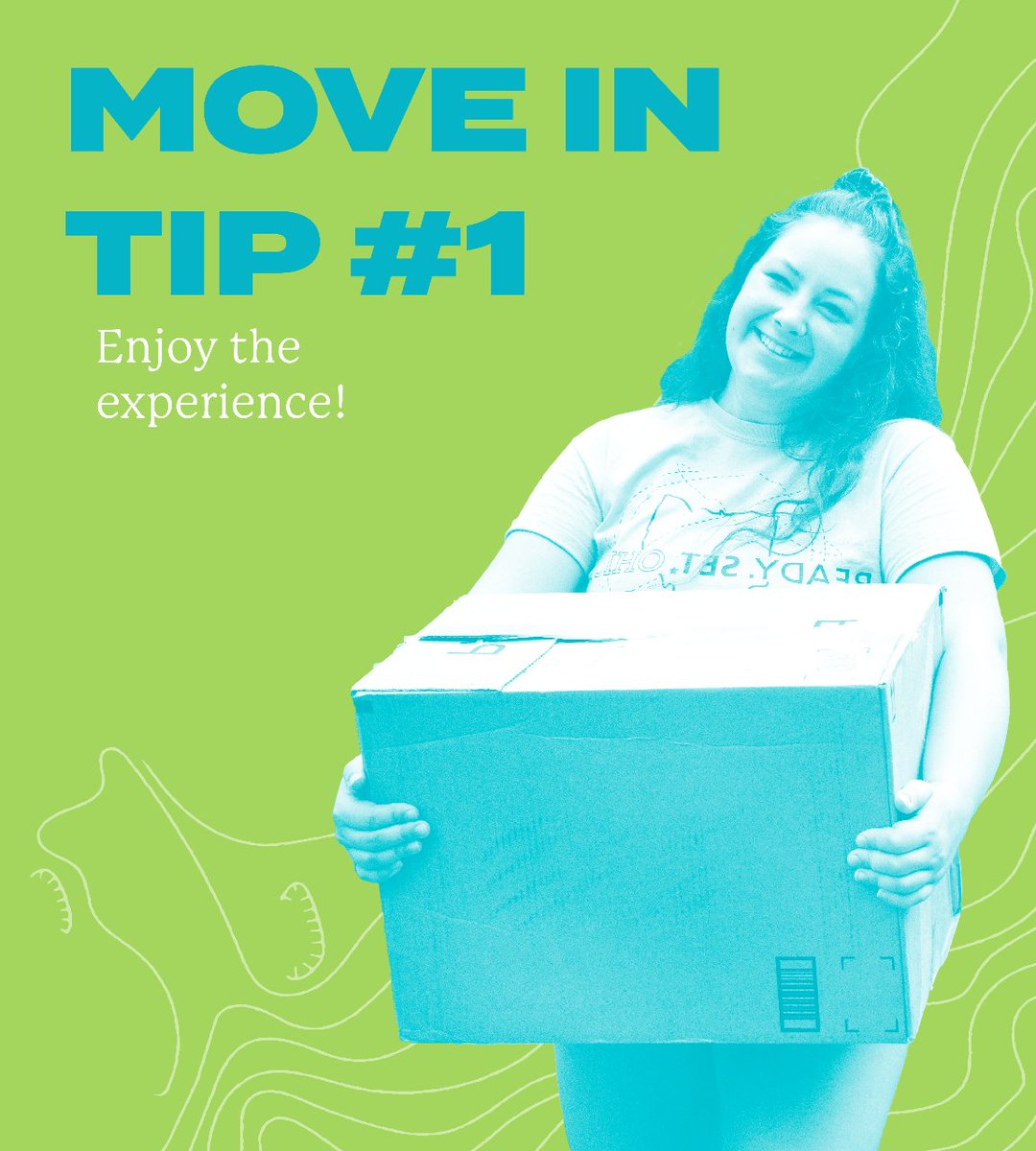 OHIO_Housing's tweet photo. While we have so many tips to share with you all, our top #1 tip is do not forget to enjoy move-in. Take the picture with your family/friends, go to all the events, and introduce yourself to as many Bobcats as you can! #CaptureItRememberIt https://t.co/CsUijgcDmT