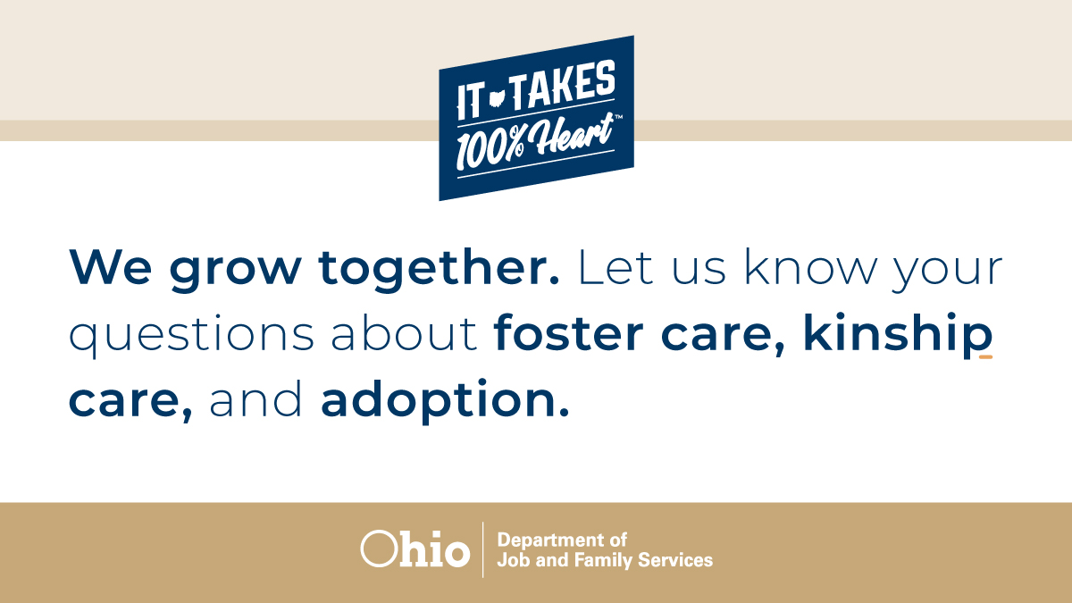 What questions do you have about foster care, kinship care, or adoption? We'd love to point you to the right resources and answer your questions! Send us a message at resourcehomeinquiry@occrra.org #FosterInOhio #KinshipInOhio #AdoptInOhio