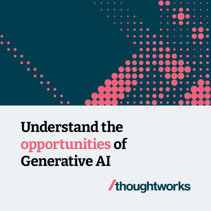 thoughtworks's tweet photo. 📢 Thoughtworks launches #GenerativeAI product accelerator.
 
It will enable business and product leaders to make strategic decisions on integrating #GenAI into their business product applications.
 
Find out more: https://t.co/U3V8imk7zZ