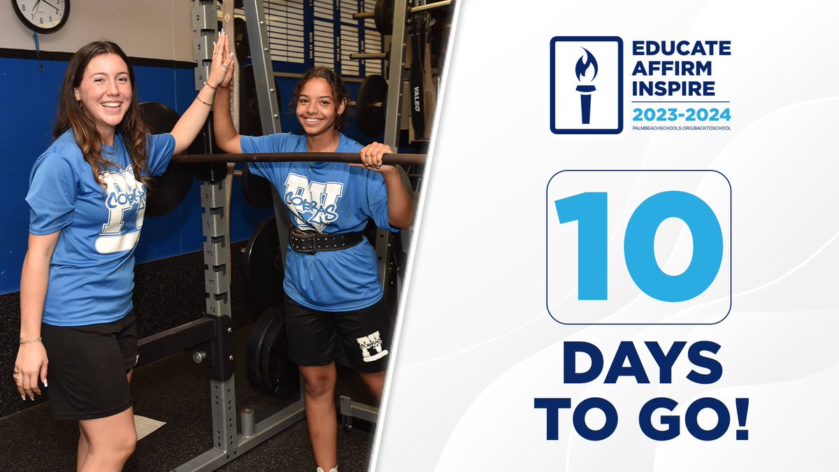 The School District of Palm Beach County (@pbcsd) on Twitter photo ๐๐๐ The back-to-school countdown has officially begun! Thereโs 10 days left until the start of the 2023-2024 school year. 
Have you shopped for school supplies yet? Donโt miss out on the #BackToSchool Sales Tax Holiday that ends Sunday, August 6, 2023. For more information ๐๐๐ The back-to-school countdown has officially begun! Thereโs 10 days left until the start of the 2023-2024 school year. 
Have you shopped for school supplies yet? Donโt miss out on the #BackToSchool Sales Tax Holiday that ends Sunday, August 6, 2023. For more information