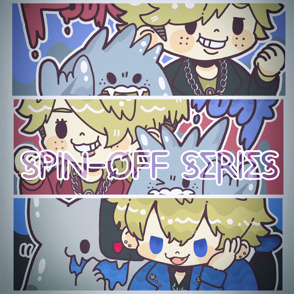 a_cok_a's tweet photo. #slimehead のスピンオフシリーズ第2段、イチから描き直してやっと完成しました✨✨
審査が通ったらお知らせします☺️
今回はslime on the headシリーズNo.6〜No.8の、ちょい悪トリオたちのスピンオフ!! https://t.co/GowzDTbQh7