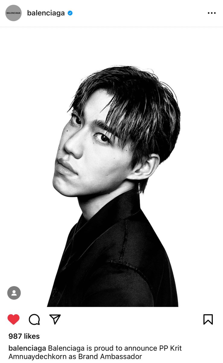 sxyqtpp's tweet photo. มาแล้วค่ะ #พีพีกฤษฏ์คนไทยคนแรก แจก 1000 รีไปเลยด่วนๆๆๆ

PP KRIT AS BRAND AMBASSADOR OF BALENCIAGA 🥳🥳🥳🥳🥳🥳 https://t.co/FIXZruGTeL