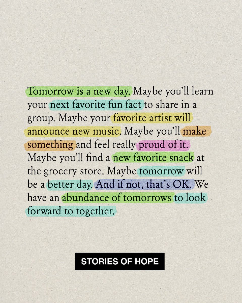 TheFakir_'s tweet photo. Tomorrow never dies. Stories of Hope by @TWLOHA https://t.co/5onZInUcp1