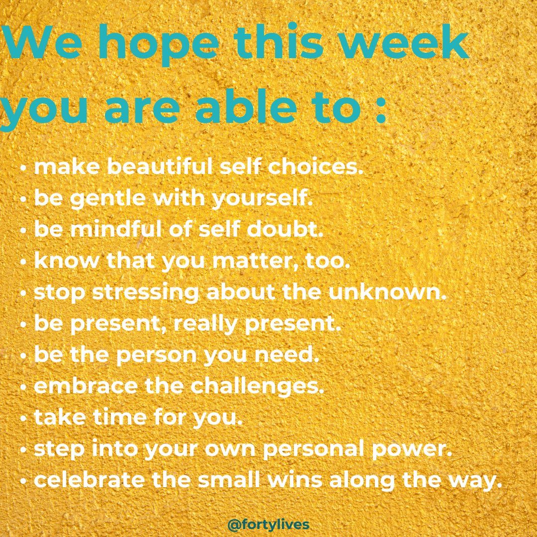 In hopes for the new week🤍🤍🤍🤍

What are you telling your mind this week?

Be encouraged! 

- Follow <a href="/fortylives/">S B</a> for more.
- Share with someone.

#happynewweek #keephopealive 
#mentalhealthawareness 
#fortylives