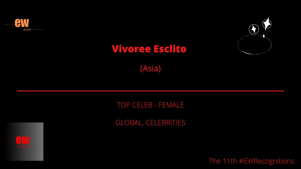 enzer_tweets's tweet photo. #EWRecognitions (2023) >>> - #WINNER #Celebs #Global #TopCelebFemale: Vivoree Esclito ( @vivoree ). https://t.co/NrjZuoz5og