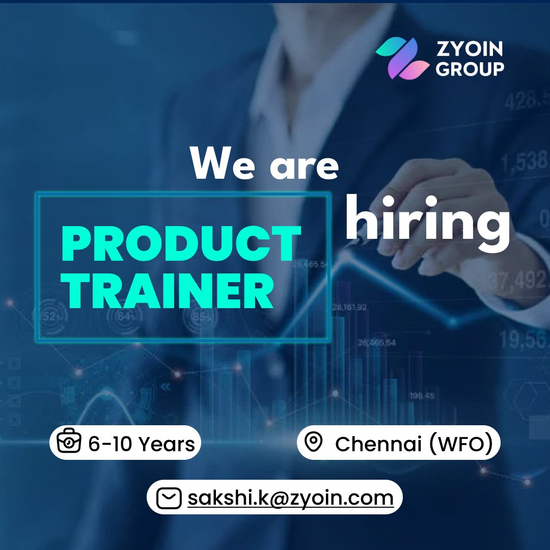 zyoin_jobs's tweet image. 📣 Calling all passionate Product Trainers! 🚀 We're thrilled to announce that we're on the lookout for a dynamic and innovative Product Trainer to join our team!
Apply here: linkedin.com/jobs/cap/view/…

Or send your resume to sakshi.k@zyoin.com

#ProductTraining #TrainingExpert