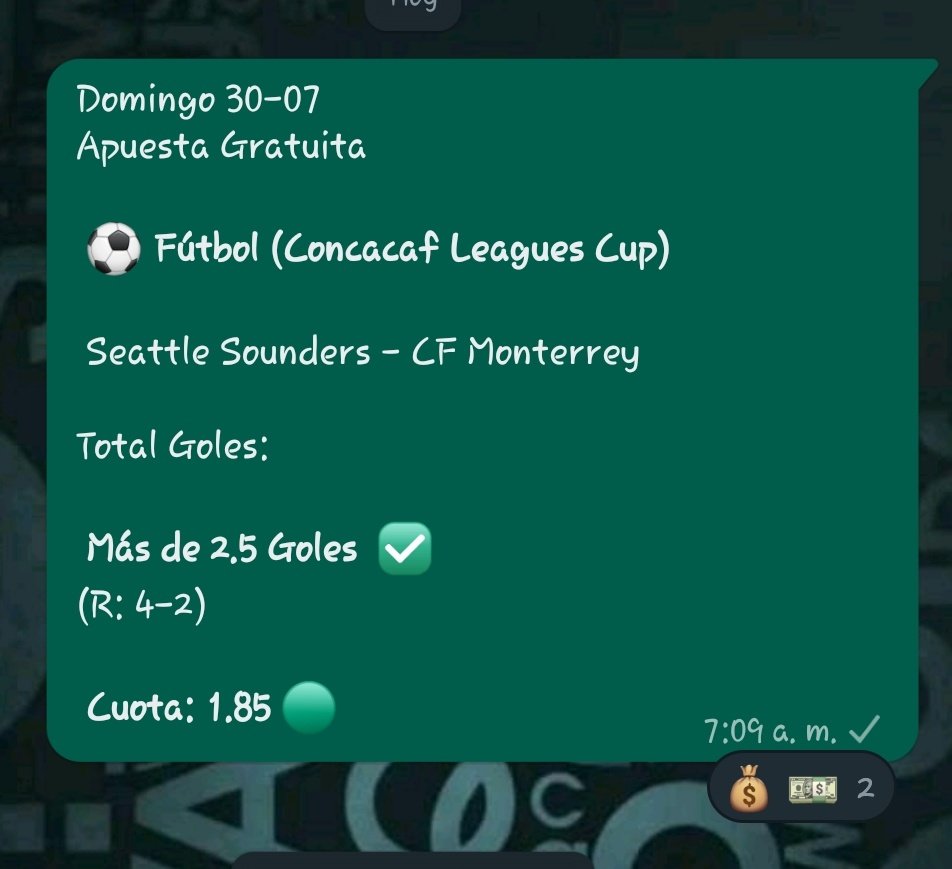 DaemLegacy's tweet photo. Cerramos la semana con este pick de #Concacaf #LeaguesCup  dejando excelentes dividendos para todos nuestros seguidores 😎💰👀 Síguenos y obtén la mejor información para tus Apuestas y Parley 👇🏽👇🏽👇🏽

https://t.co/IzydS2GWEP https://t.co/YdHrIu58hz
