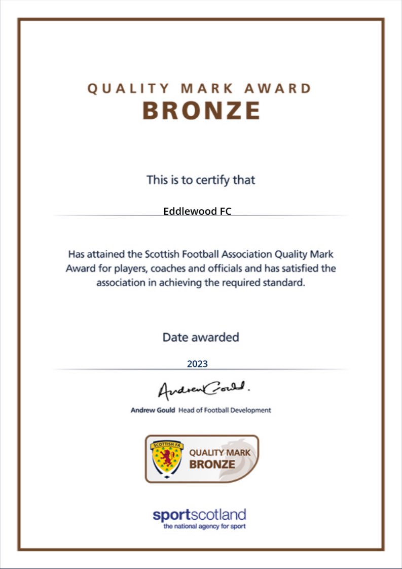 South West Region (@scotfasouthwest) on Twitter photo #QualityMark 🏴 ⚽️
Congratulations to <a href="/EddlewoodFC/">Eddlewood Football Club</a> who achieved the Bronze Award for the Scottish FA Quality Mark 👏 #QualityMark 🏴 ⚽️
Congratulations to <a href="/EddlewoodFC/">Eddlewood Football Club</a> who achieved the Bronze Award for the Scottish FA Quality Mark 👏