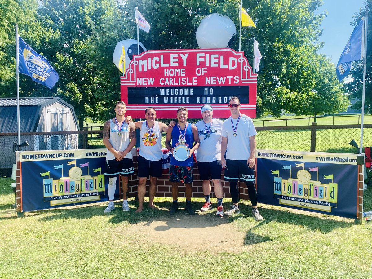 W_G_III's tweet photo. what a weekend here at @HometownCup making it to Migley was one of the goals we all had together & we made it happen! fell short to @GrangerPanthers in the ship but hey it was one of the best weekends ever & thankful to wiffle with some legends ๐ฏ #WOO #BOOLIN https://t.co/fEAseHxCK7