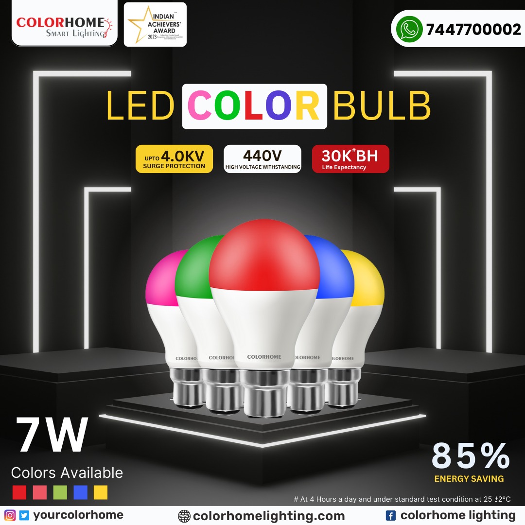 A Splash of Color - Experience the Beauty of LED Color Bulb.💡
.
.
.
#lighting #lightingdesign #colorhome #led #ledbulbs #ledtorch #ledbatten #lighting #smartlighting #smartlightingtechnology
#smartlightingcontrol