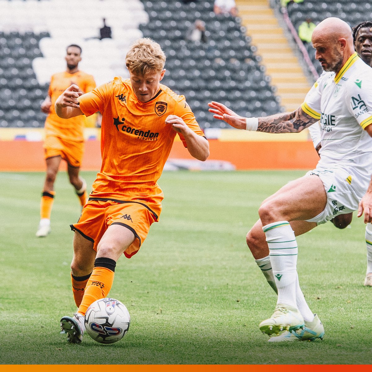 HullCityAcademy's tweet photo. 💪 Great to see U21s midfielder @OllyGreen5 feature for the first team in their final pre-season friendly against FC Nantes!

🐯 #hcafc #hcafcU21 https://t.co/Ij7GhyBKLJ