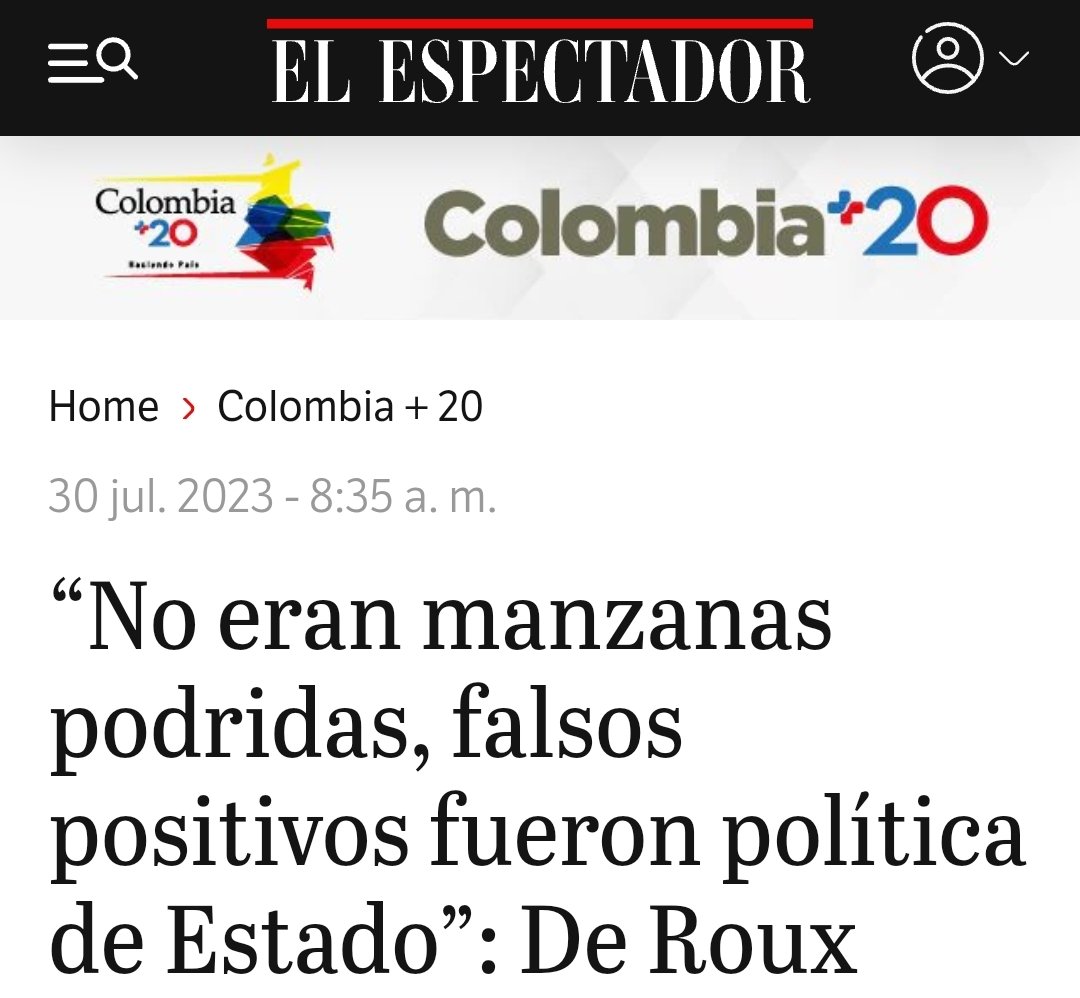 “falsos positivos fueron política de Estado”: padre de Roux.

Son las palabras de quien, como pocos, conoce el horror del conflicto y sus heridas en Colombia.

La obligación no es solo no repetir tal atrocidad, sino que la clase política que lo permitió responda a las víctimas.