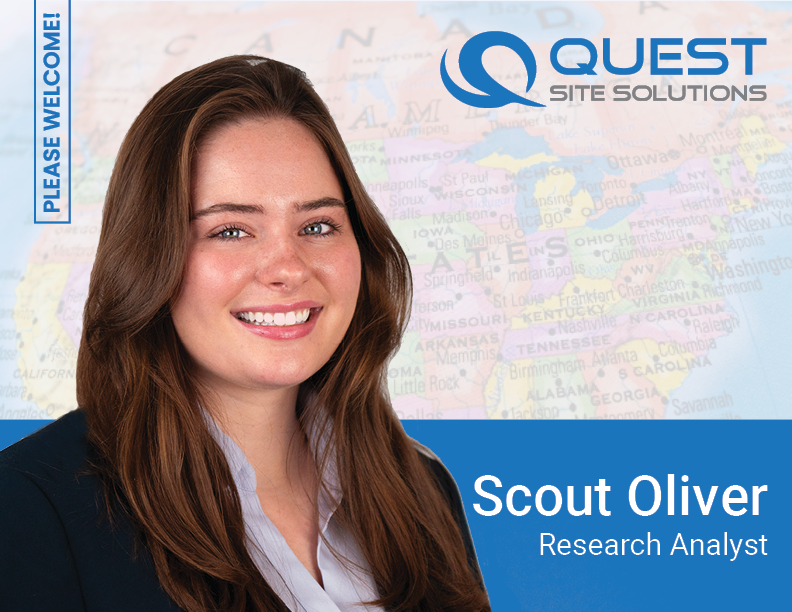 Please welcome Scout Oliver, Quest’s newest team member! A graduate of Johns Hopkins, Scout earned degrees in both economics and environmental studies. In her role, she will utilize her analytical skills and GIS mapping experience to provide clients w/ valuable business insights.