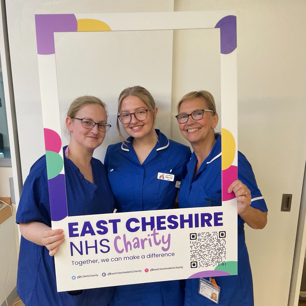 EastCheshireNHS's tweet photo. 💙 Trust staff have joined in with the relaunch of our newly branded charity today!

Read more on the rebrand which was made possible by an @NHSCharities grant below ⬇️

➡️ https://t.co/SD7QyfI9Bu https://t.co/CZhHCtHqVM
