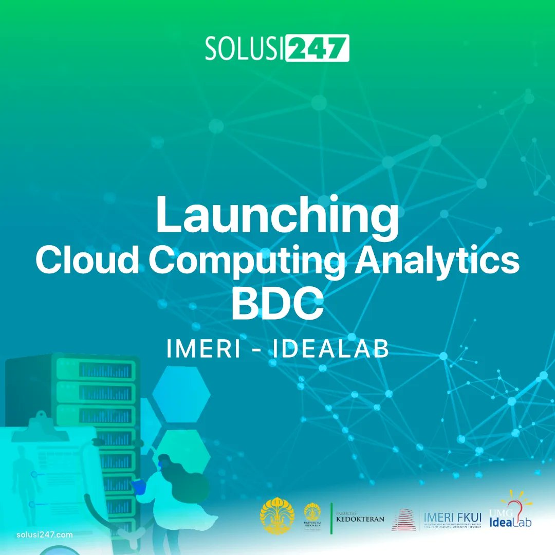 solusi247's tweet photo. Solusi247 turut mendukung IMERI-IDEALAB dalam launching Big Data Center untuk mengelola dan menganalisa data medis yg besar dan beragam.

#Solusi247 #Kerjasama #BigDataCenter #IMERIIDEALAB #DataDrivenFuture #Innovation #Collaboration #DataAnalytics #DigitalTransformation https://t.co/s9mrGUGU4A
