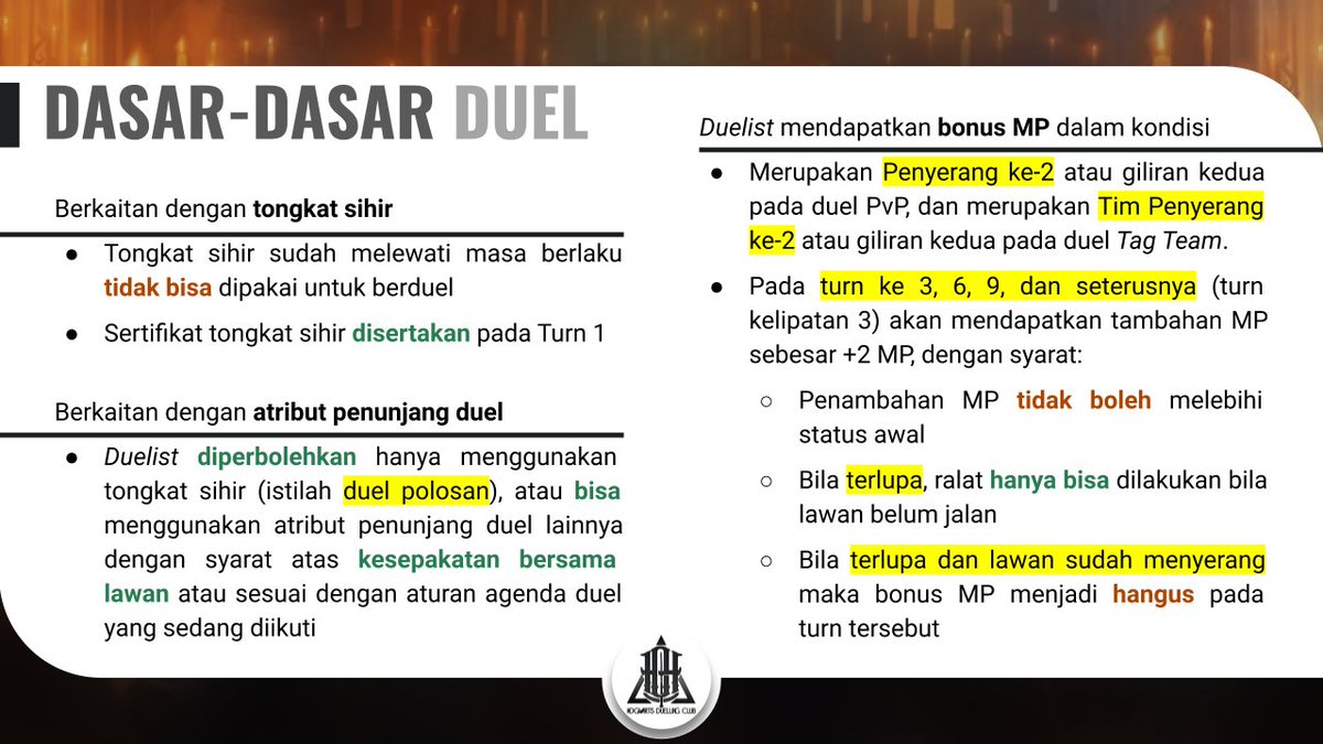 AH_DuelClub's tweet photo. Dia menerbangkan beberapa perkamen pada murid, agar bisa dibaca dengan lebih leluasa.

"It's not about damage, but strategy. Banyak hal yang harus kalian perhatikan seperti status, efek regenerasi, turn pada mantra, kesalahan perapalan (penulisan) dan lainnya." https://t.co/EBiehsIN6c