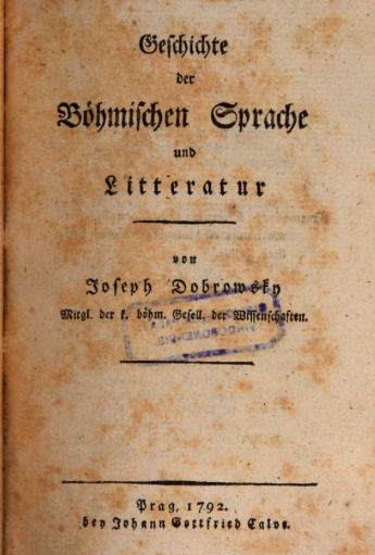 #OTD 270 years ago, Josef Dobrovský (1753-1829) was born 🎉 Historian, theologian, expert on the history of Czech grammar. As one of the pioneers of comparative Slavic studies, he wrote, inter alia, the first modern grammar of Old Church Slavonic.

#LinguisticBirthdays #Histlx