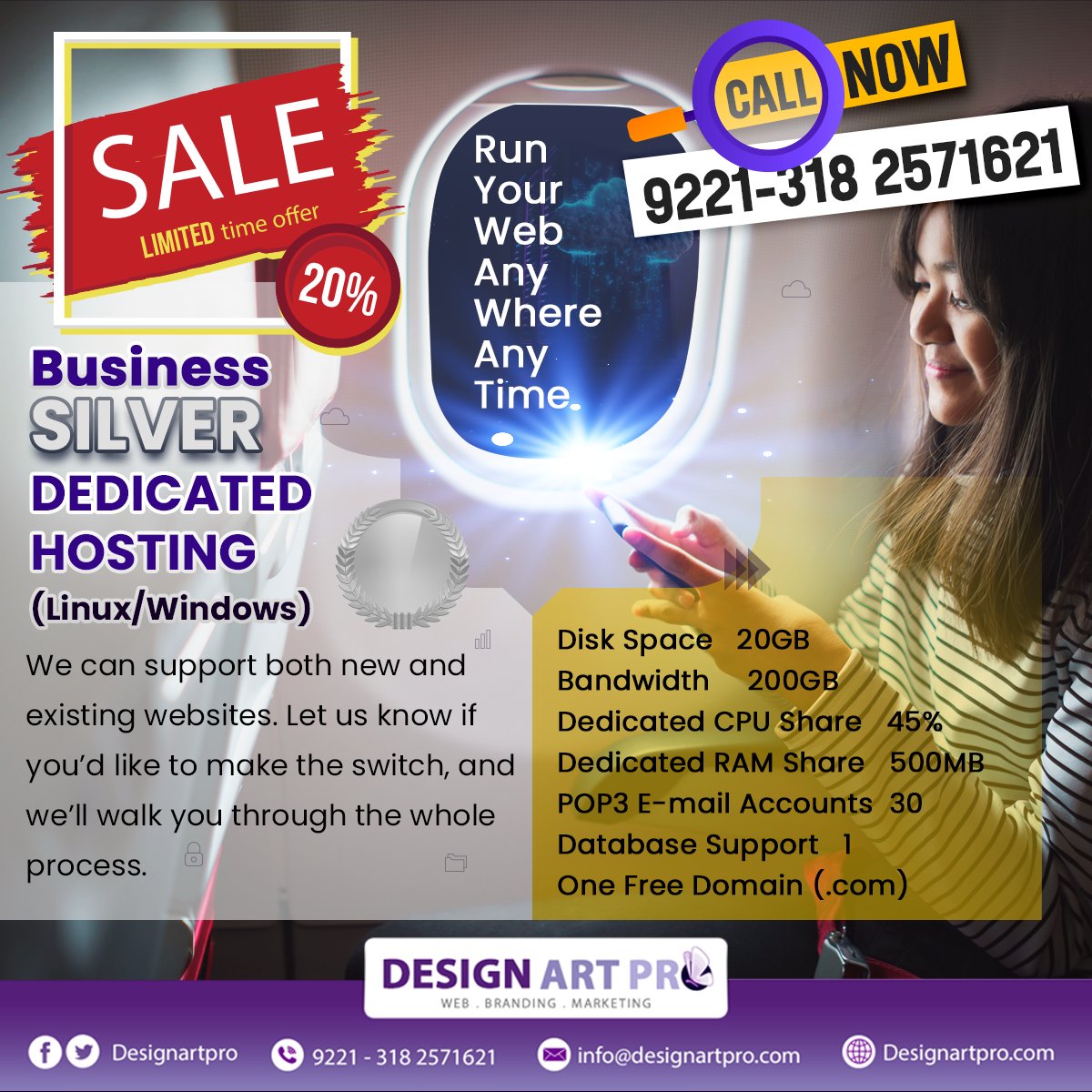 Designartpro's tweet photo. Special Sale! offer #20% Off on Business Silver DEDICATED HOSTING
(Linux/Windows)
Get It Now!
Click Below for more detail...
https://t.co/9IL9MGsPWd
#DAP #DesignArtPro #DapHosting #BusinessSilverHosting https://t.co/2tT0n6rMKs
