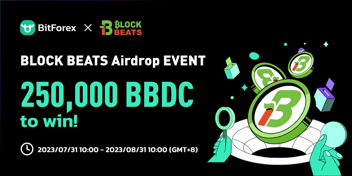 💎Giveaway Time💎

🎉 #Giveaways is here with ＠blockbeatstoken

🎁250,000 BBDC Prize pool! 

📅 Event Period: July 31st - August 31st  

✅To Enter:
1. Follow @BLOCKBEATSCEO &amp; @blockbeatstoken
2. Retweet &amp; Tag 3 friends
3. Join: t.me/blockbeats36
4. Follow on Instagram: