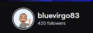 Finally reached #420 over on the purple side! LFG! Thank you so much! twitch.tv/bluevirgo83