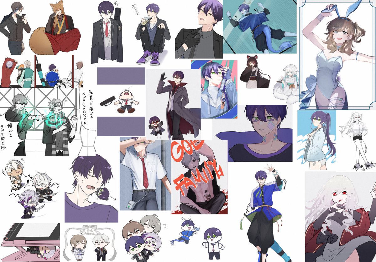 7月いっぱい描いた! 8月もよろしくお願いします〜