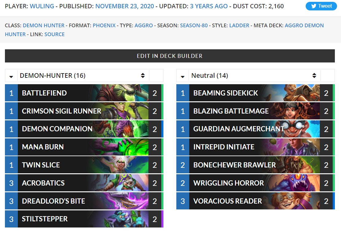 Risewashere_HS's tweet photo. My very first legend finish was with this incredible deck back in Madness at Darkmoon Faire.

And the author was @WuLingHS ! Did not know their name at the time but now all the decks they post here on twitter are must copy. TY WuLing! 

#hearthstone #smorc https://t.co/DZuWvGogek