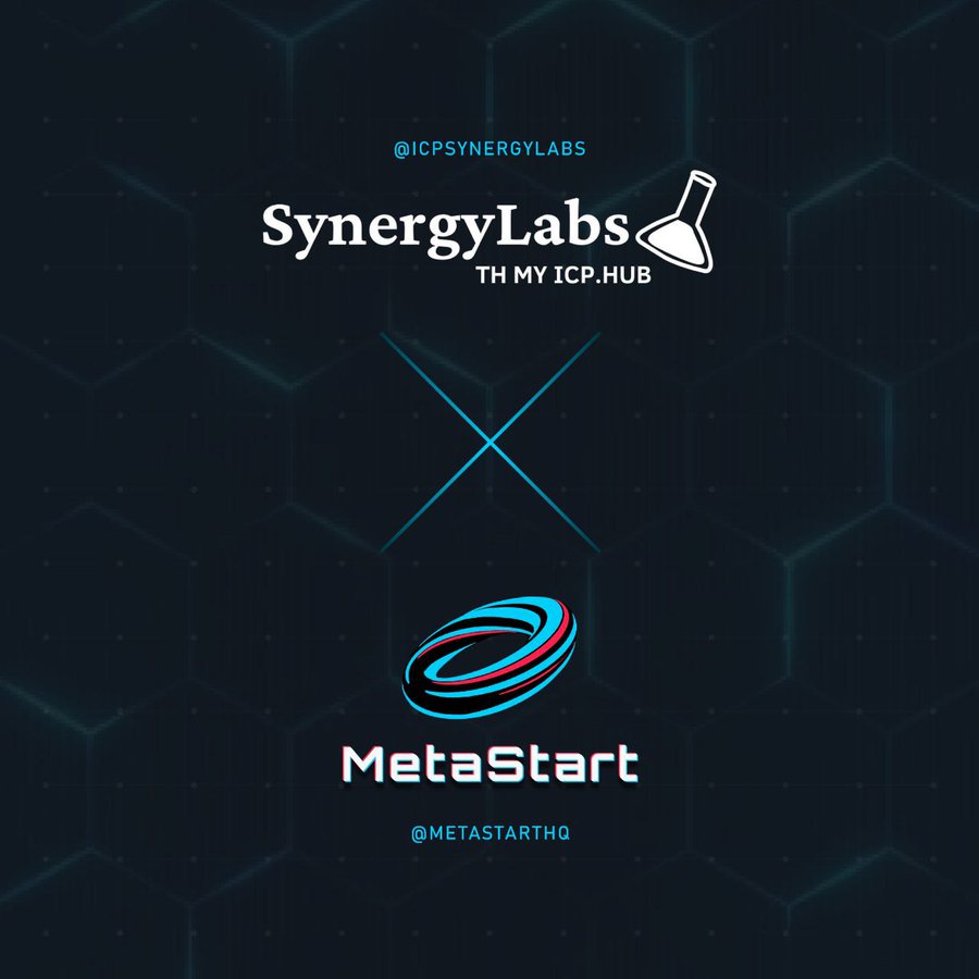 metastartHQ's tweet photo. 🚀🔥 Buckle up, folks! 🤝 Thrilled to announce that Metastart is partnering with @IcpSynergylabs ⚡

Over the course of next few months we’ll be shipping out some cool projects!! 😎

Stay tuned!! 🤝

#metastart #icphubs https://t.co/xzTba655v4
