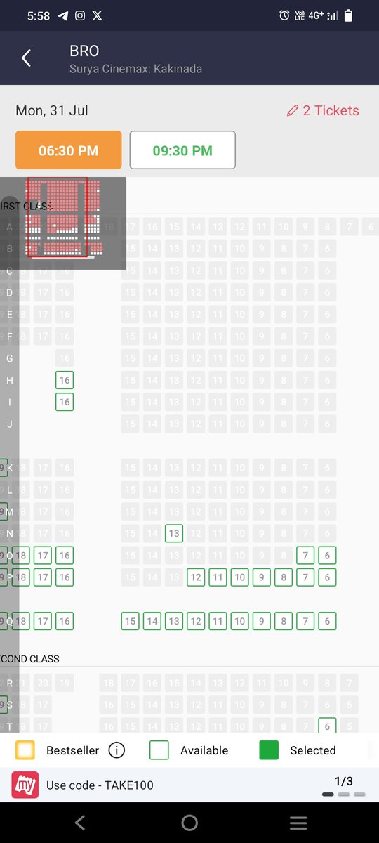 KalyanCultBoy's tweet photo. #Kakinada First shows
👉Sripriya 99% sold out
👉Satyagouri sold out
👉Surya Cinemax 85% sold out
Going good in working days 🔥
#BroTheAvatar
#BroBlockBuster https://t.co/fGnZ68uvIP