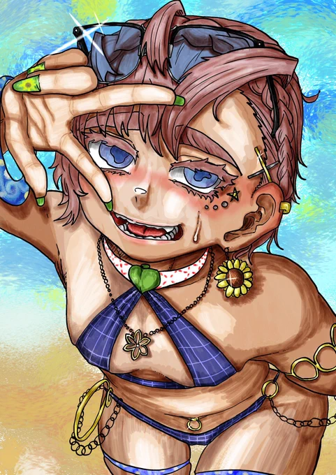 今年の水着で褐色鯖の多さに <<<褐色ギャル水着ゴッホちゃん>>> という天啓を得られたので描きました。 現実になってくれ。   #FGO8周年 #FGO #FateGO