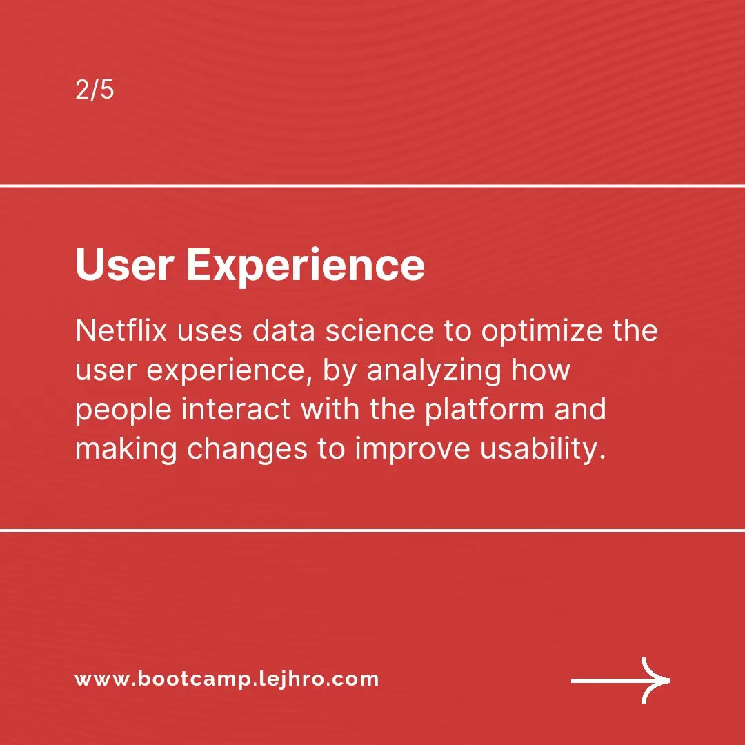 lejhrobootcamp's tweet image. Look into the depths of How Netflix is leveraging Data science from real-time user experiences to personalizations and recommendations! 

bootcamp.lejhro.com/job-linked-dat… 

#netflixdatainsights #datasciencerevolution #predictivemodeling  #datasciencecareer #lejhro #lejhrobootcamp