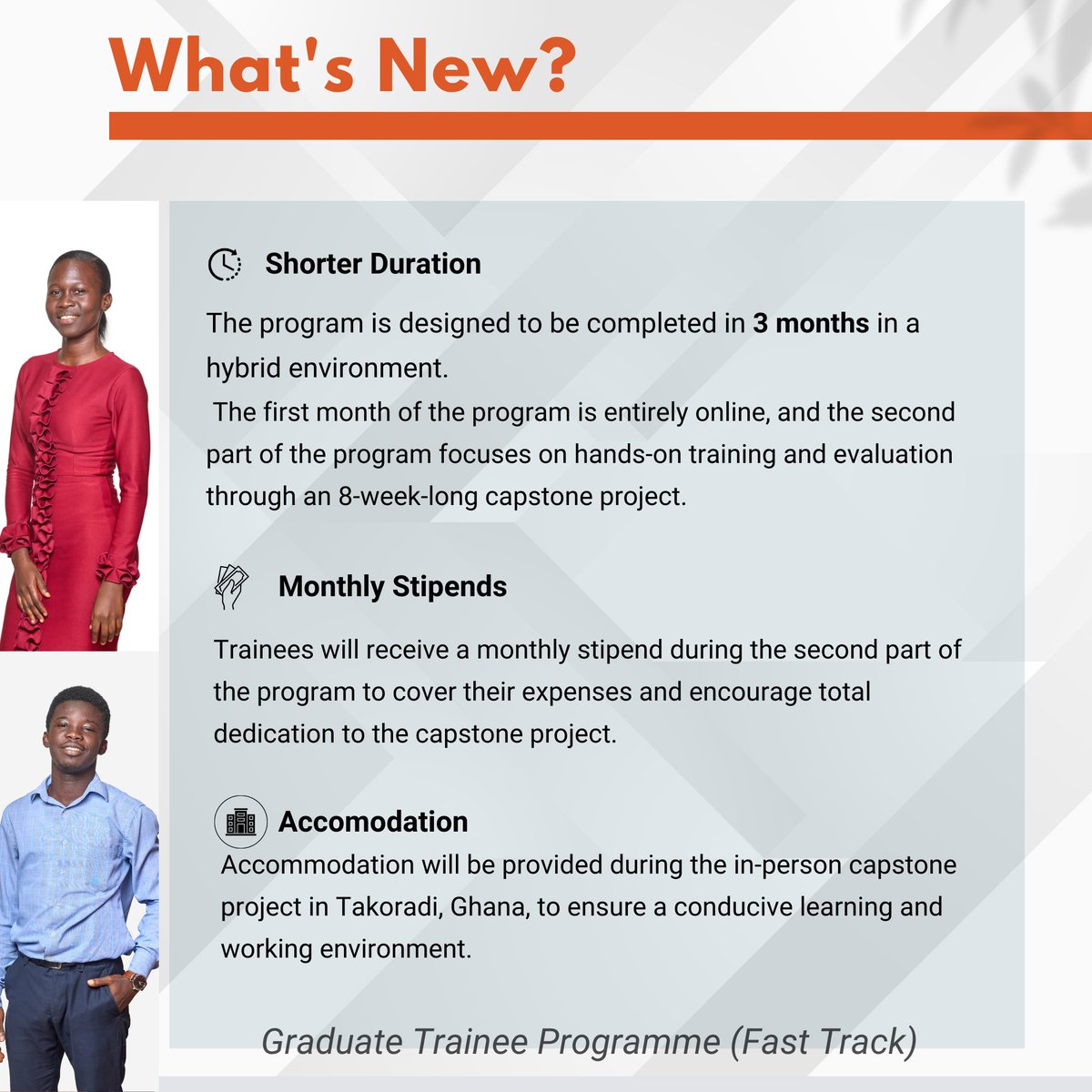 amali_tech's tweet photo. Our Graduate Trainee Programme now allows you to receive monthly stipends, with other great adjustments to duration, eligibility and more!

Check our pinned tweet to set a reminder for our upcoming Twitter Spaces as we dive deep into what our Fast Track Trainee Programme is all about.

To read more or apply for our New Graduate Trainee Programme, visit https://t.co/Ngr2dSSZfv. 

#WorkwithAmaliTech #GitHub #techtwitter