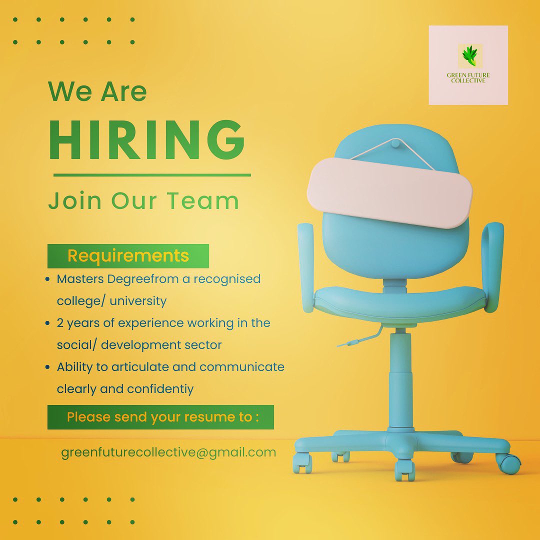 GFC_India's tweet photo. #Hiring #JobAlert 
2 job openings for YPs from the development sector- City Program Managers and lead our zero-waste project at multiple locations in Uttar Pradesh.
Send us your CV and letter of intent at greenfuturecollective@gmail.com and we can take this further
#jobs https://t.co/TiqyPWuHC6