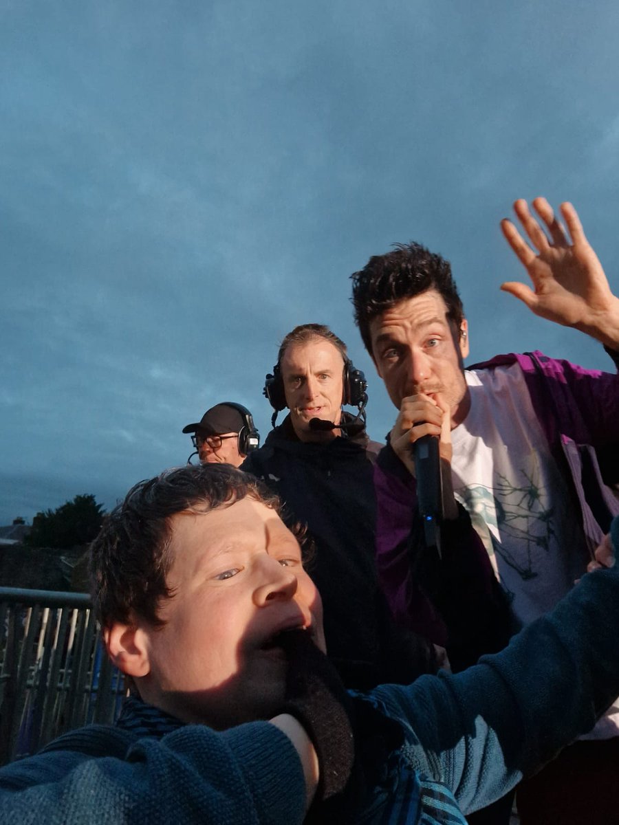 VHA_VisionHomes's tweet photo. One of the people we support had a fantastic time at the Within the Walls concert at Ludlow, and even managed a selfie with the lead singer from @bastille #DisabilityInclusion #LiveMusic https://t.co/43SqXhffUz