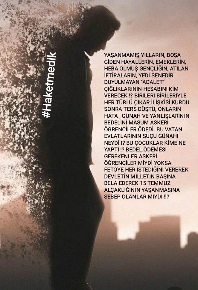 BİZLER ONURLU İNSANLARIZ. BUNU #Haketmedik (@zaferyakn8) on Twitter photo 