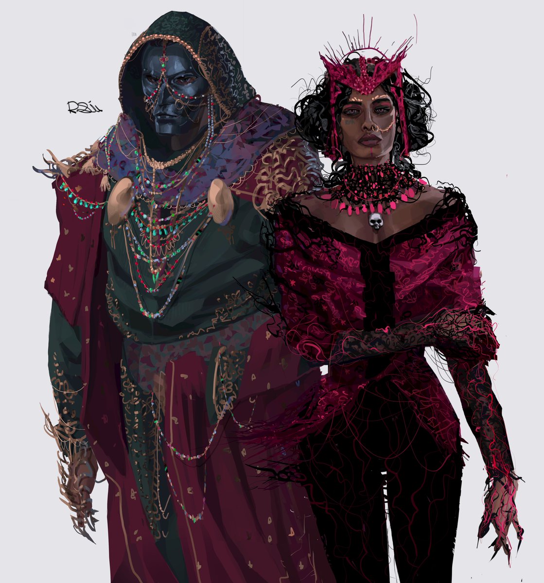 rxzarx's tweet image. doctor doom and the scarlet witch