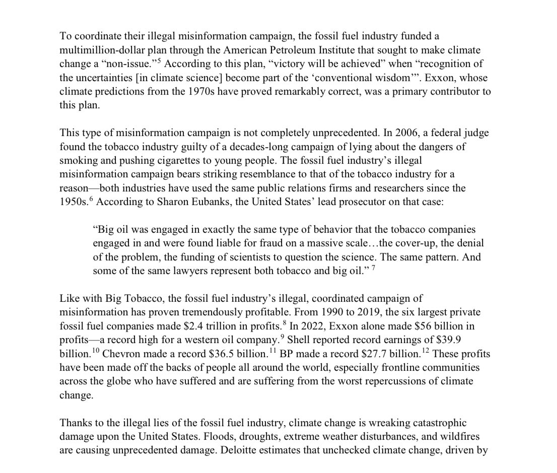 SenSanders's tweet photo. Today, @SenWarren, @SenMarkey, @SenJeffMerkley and I sent a letter to Attorney General Garland urging the DOJ to bring lawsuits against the fossil fuel industry for its longstanding campaign to mislead consumers and discredit climate science in pursuit of massive profits. https://t.co/2uQcu2uge5