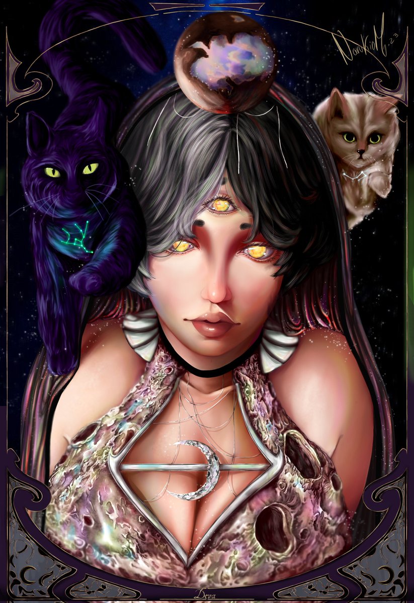 Well, its been awhile. 
I've been doing some characters for my closests friends, and since Im very happy with the results, well... 
Here it is 😊
If you like it ,please retweet 
<a href="/itsevanart/">Evan Howie || C0MMS 0PEN!!!</a> _ Moon Goddess ~Deva~