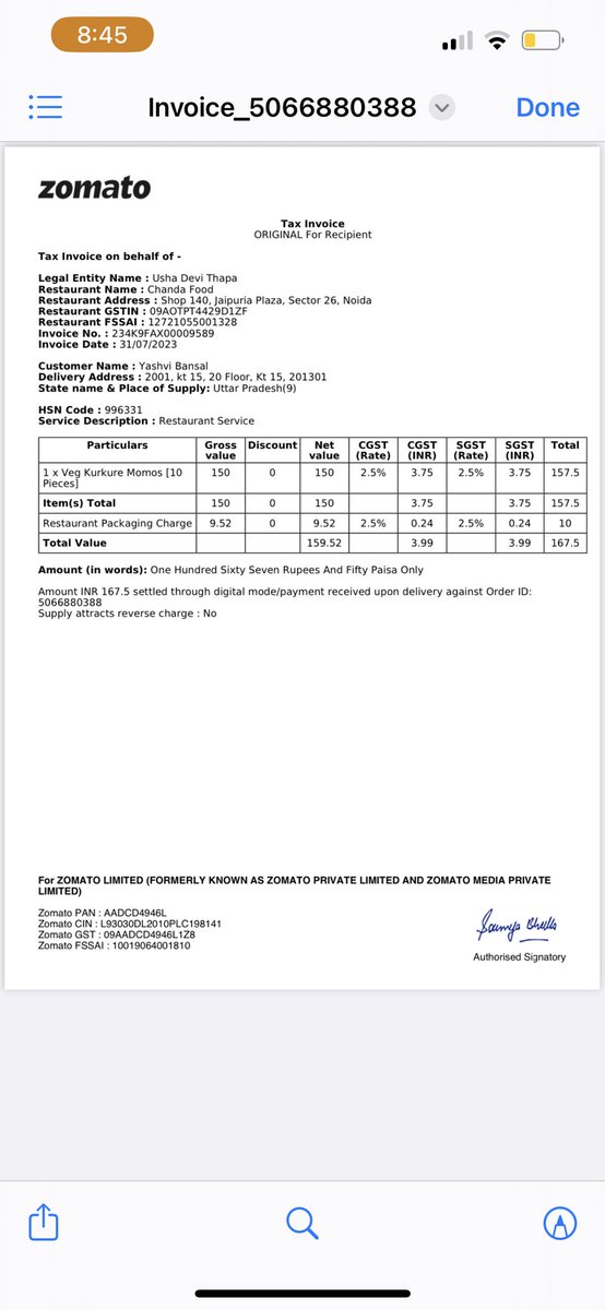 YashviBansal14's tweet image. "Hey @Zomato, just ordered veg kurkure momos from Chanda Food Noida, but ended up receiving a piece of chicken momo in it! This has harmed my religious sentiments as I am a pure vegetarian. Not what I expected. Please help! #OrderIssues #Zomato #FoodDelivery #boycottzomato