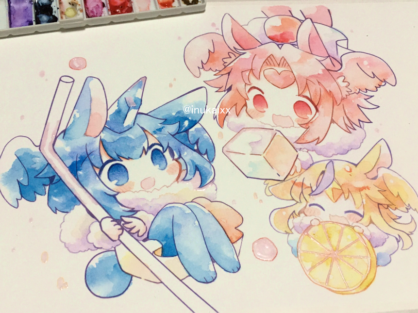 「夏コミ新刊表紙 ここまで進みました!#アナログ絵 」|犬飼/さかなのマーチ【BOOTH新作追加/名古屋コミティア【D-24】】のイラスト