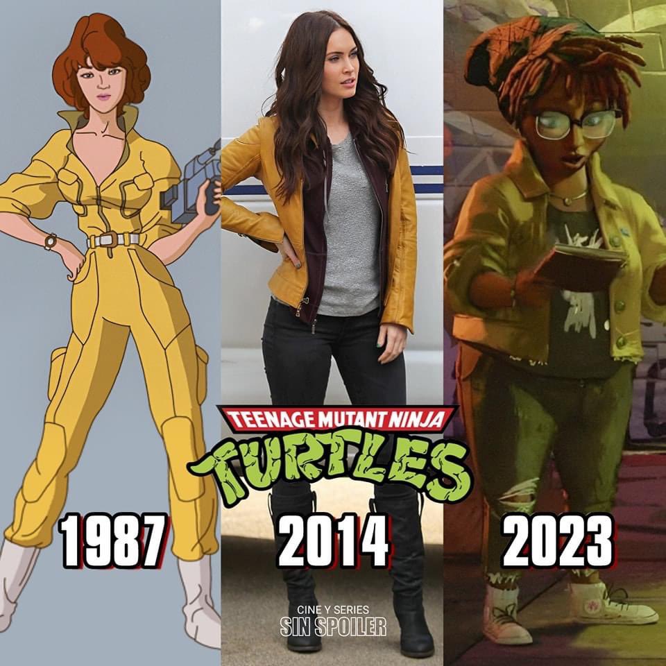somosgeeksnews's tweet photo. Este mes llega la nueva cinta de Las Tortugas Ninja y así se ha visto la evolución de April O'Neil 😱 https://t.co/6DNpjDEjxe