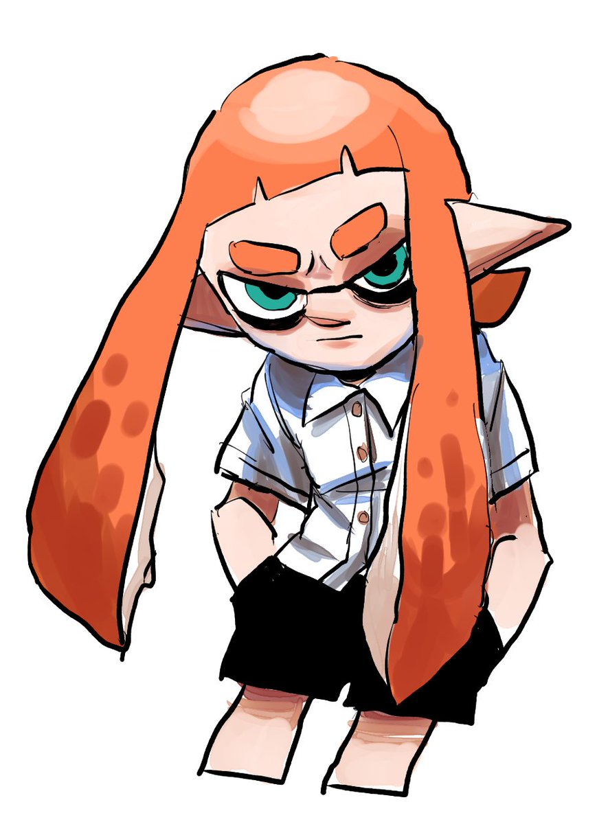 インクリング ,イカガール(スプラトゥーン) 「」|キャッサバしゃぶり太郎のイラスト