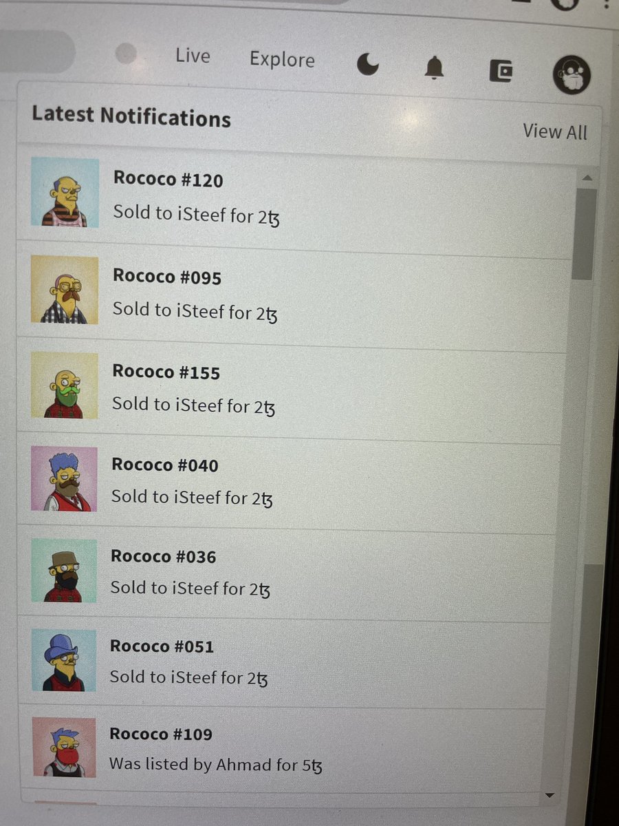 RococoFamily's tweet photo. Gmmmmm fam👋
in last ours @iSteef banana master hunts Remaining Rococos
aaaaaand now it's out of stack🤩🔥🔥.congratulations to me because i have family like you ,thanks all of you my family💛.
#rococofamily #nftsale #tezospfp #TezosNFTs #soldout https://t.co/huf5C0yfw7
