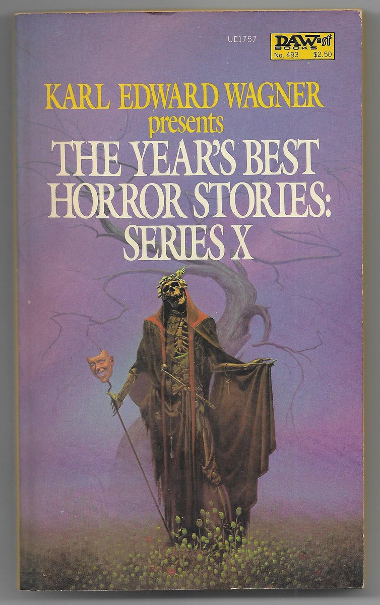 cmacfin's tweet photo. Excited to share the latest addition to my #eBay shop: The Year's Best Horror Stories: Series X edited by #KarlEdwardWagner. A 1984 #DAW #PaperbackOriginal with cover art by #Michael Whelan.  #HorrorAnthologies #VintagePaperback #Paperback #Horror https://t.co/jgKKL8qois https://t.co/5JASQLbhQP