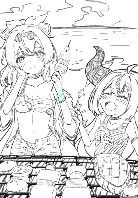 #いろはにも絵を 
#laplus_artdesu

🍖🏖️ 